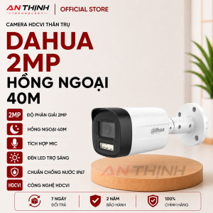 CAMERA HDCVI THÂN TRỤ DAHUA 2MP HỒNG NGOẠI 40M